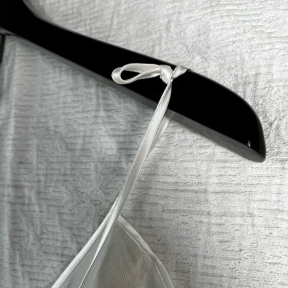 Vintage Gold Label Victoria's Secret Maxi Slip Dress white cream spaghetti strap - Picture 12 of 15